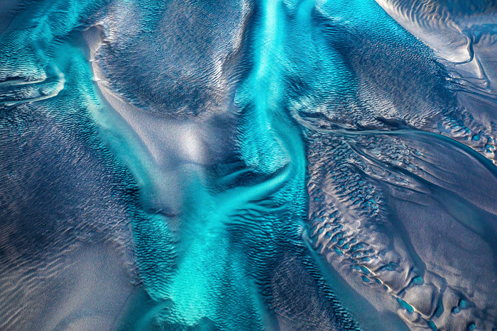 Australia coastline, abstract flowing patterns of turquoise ocean and reef, aerial photography – Sean Scott Photography