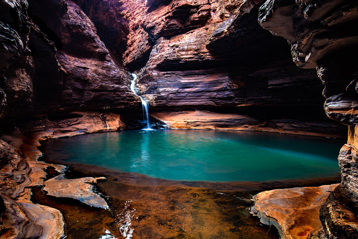 Karijini National Park Western Australia, rocky gorge and clear natural pool, landscape photography – Sean Scott Photography