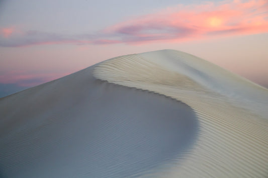 Australia desert, rolling sand dunes with soft light and shadow, landscape photography – Sean Scott Photography