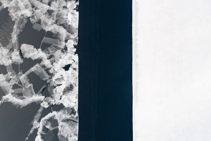 Australia coastline, minimal abstract shoreline with dark and light contrast, aerial photography – Sean Scott Photography