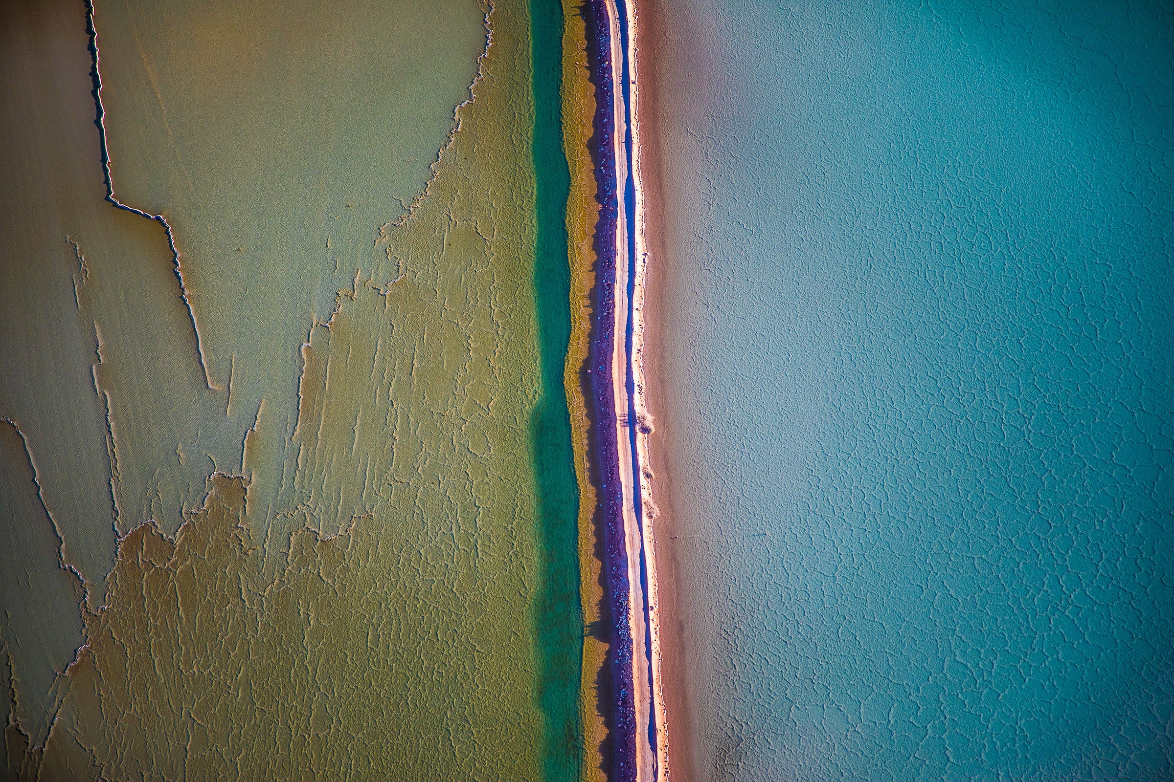 Australia coastline, minimal abstract shoreline with soft pastel ocean tones, aerial photography – Sean Scott Photography