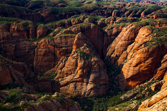 The Kimberley Western Australia, rugged sandstone cliffs and deep gorges, aerial photography – Sean Scott Photography
