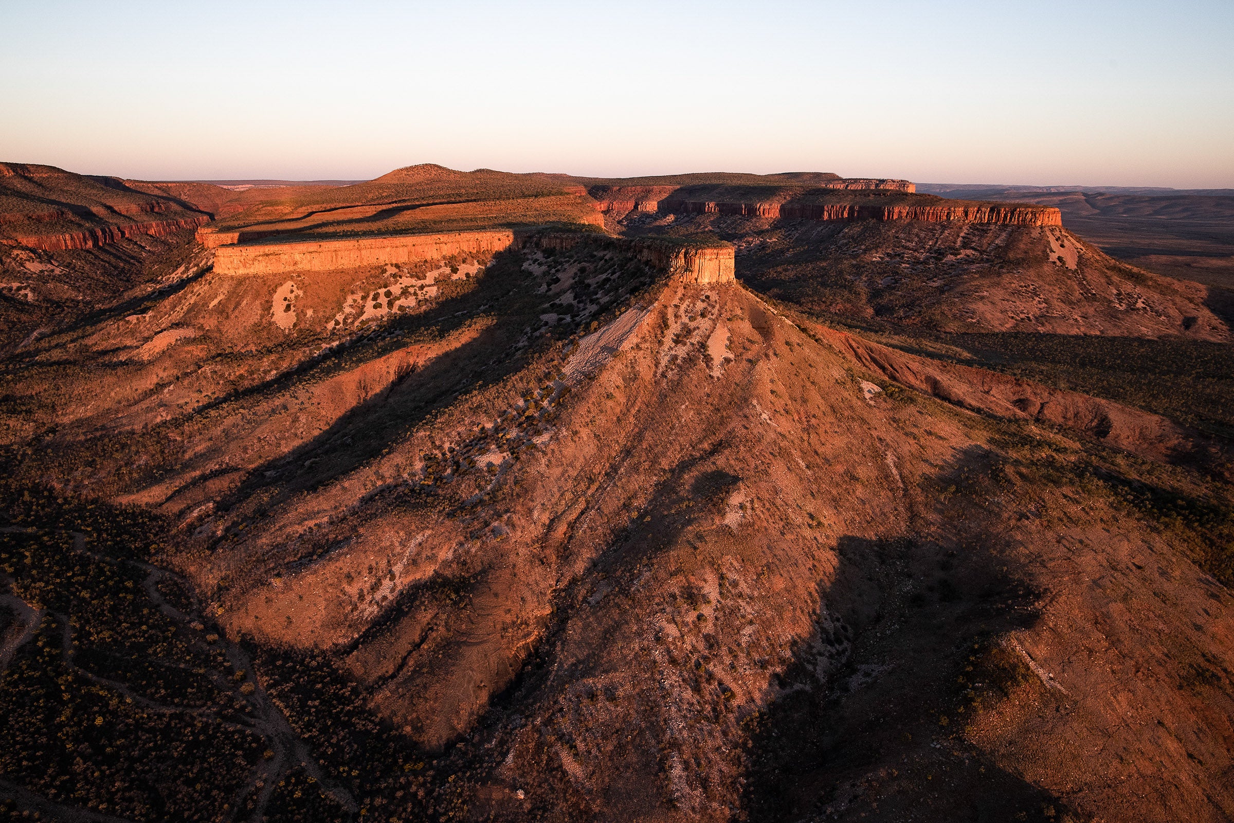 The Kimberley Western Australia, rugged red sandstone ranges and valleys, aerial photography – Sean Scott Photography