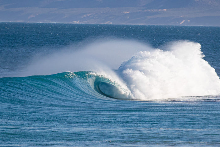 Open ocean, powerful blue wave cresting in the sea, ocean photography – Sean Scott Photography