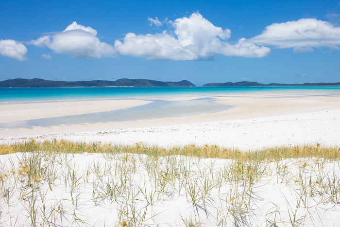 Whitehaven Beach Whitsundays Queensland Australia, pristine white silica sand and turquoise ocean, aerial photography – Sean Scott Photography
