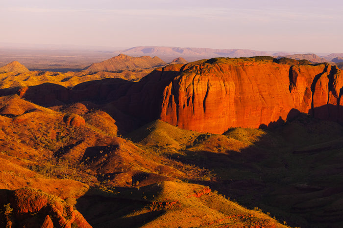 The Kimberley Western Australia, dramatic red rock cliffs across rugged outback terrain, landscape photography – Sean Scott Photography
