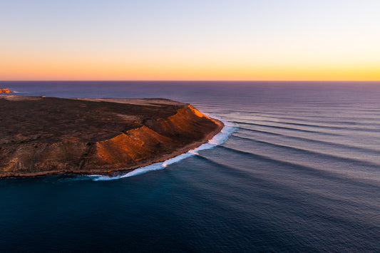 Red Bluff Quobba Station Western Australia, rugged coastline and turquoise ocean at sunset, landscape photography – Sean Scott Photography