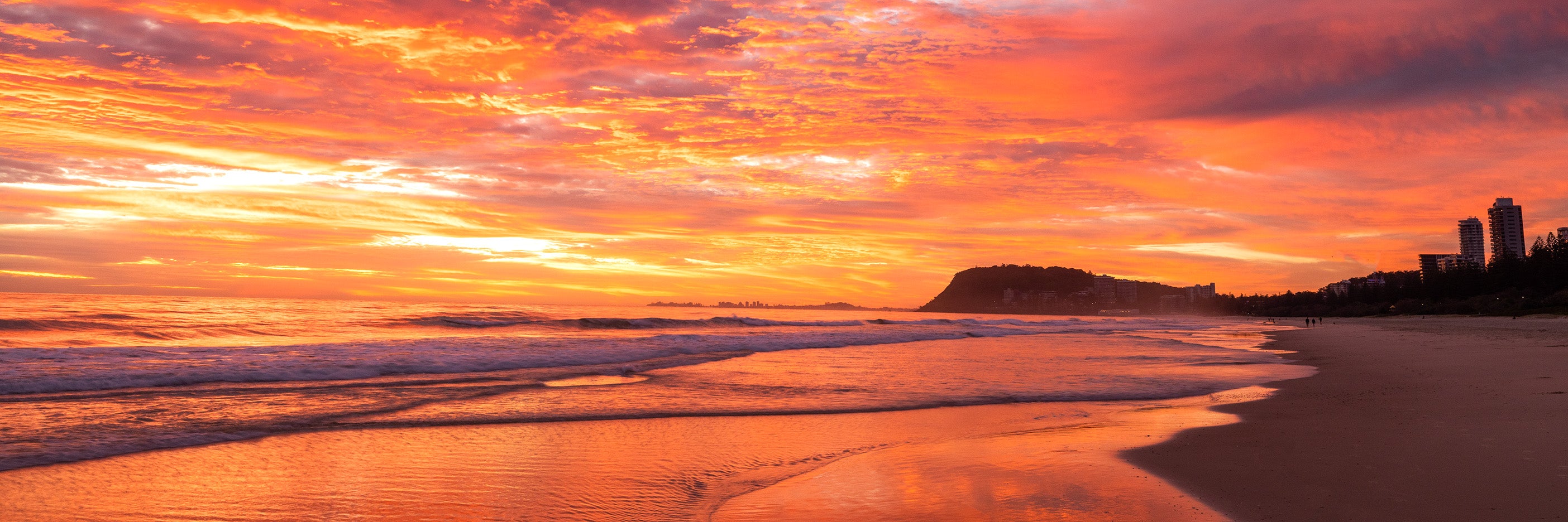Burleigh Heads beach at sunrise