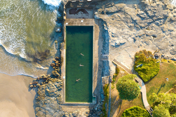 Yamba New South Wales Australia, coastal town and ocean shoreline from above, aerial photography – Sean Scott Photography