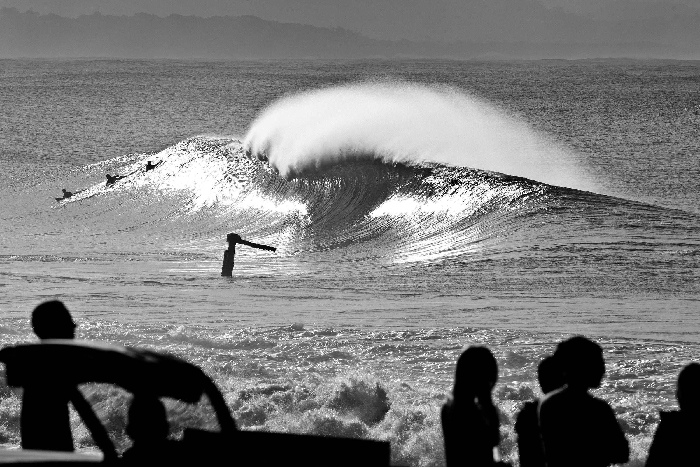 Byron Bay New South Wales Australia, surfers watching wave at The Wreck break, surf photography – Sean Scott Photography
